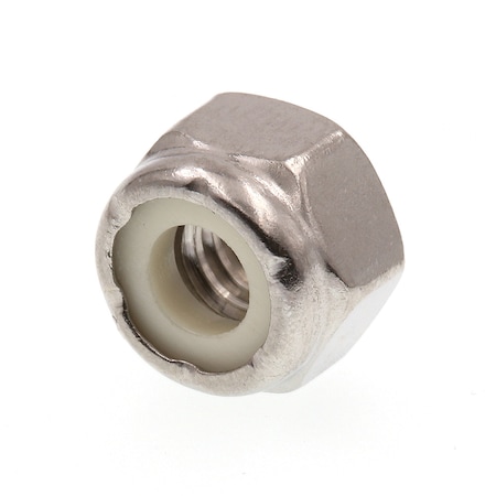 Nylon Insert Lock Nut, 1/4-20, 18-8 Stainless Steel, Not Graded, Plain, 50 PK
